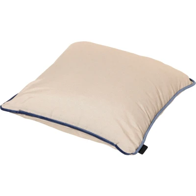 Afbeelding van Madison sierkussen 45x45 cm Velvet dark blue piping / Panama linnen