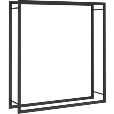 Afbeelding van Haardhoutrek 110x28x116 cm staal matzwart