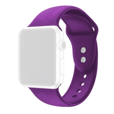 Afbeelding van Apple Watch Siliconen sportbandje Paars Dubbele druksluiting Geschikt voor 38mm / 40mm 41mm