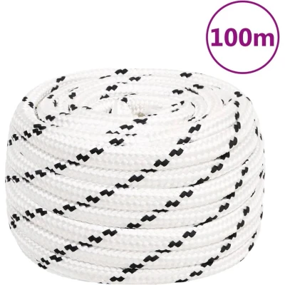 Afbeelding van Werktouw 16 mm 100 m polyester wit