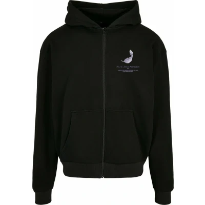 Afbeelding van Upscale by Mister Tee VIVE LA Liberte Heavy Oversize Sweater met rits, Heren, Maat: XL, Black