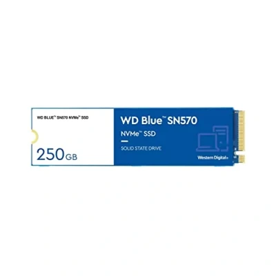 Image de WD Blue SN570 NVMe SSD WDS250G3B0C 250 Go interne M.2 2280 PCIe 3.0 x4 (NVMe)