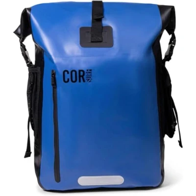 Afbeelding van COR Surf waterdichte rugzak: tas met gevoerde laptophoes, gelaste naden en ergonomische schoudersteun, ideaal voor boottochten, wandelen, kajakken meer,, Donkerblauw, 40 l