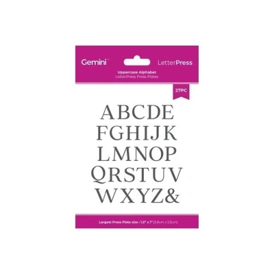 Afbeelding van Gemini LetterPress Press Plate Uppercase Alphabet