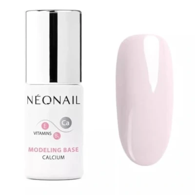 Afbeelding van NEONAIL Nagellak, semi permanent, basislak, 7,2 ml, uv gel, modeling, basis, calcium, basic, roze, nail art