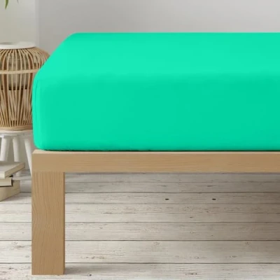 Afbeelding van Degrees Home Collectie Hoeslaken, 150 x 200 33 cm, verstelbaar, tot cm matrashoogte, geborstelde microvezel, bed 150, groen