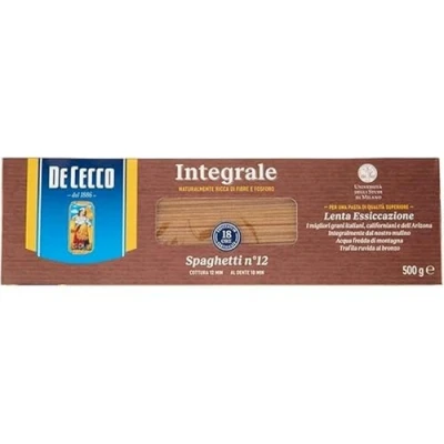 Afbeelding van 20 x De Cecco Pasta Integrali Spaghetti nr. 12 Italiaanse noedels met hele korrelgrootte, 500 g