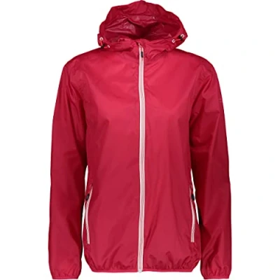Afbeelding van Cmp Regenjas Dames Vaste Capuchon Nylon Rood Maat 34