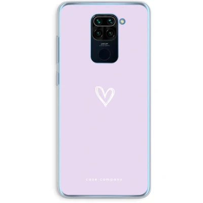Afbeelding van Case Company® hoesje geschikt voor Xiaomi Redmi Note 9 Klein hartje paars Soft Cover Telefoonhoesje Bescherming aan alle Kanten en Schermrand