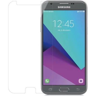 Afbeelding van Cadorabo Pantser film geschikt voor Samsung Galaxy J3 2017 in KRISTALHELDER Geharde (Tempered) display beschermglas 9H hardheid met 3D Touch (RETAIL PACKAGING)
