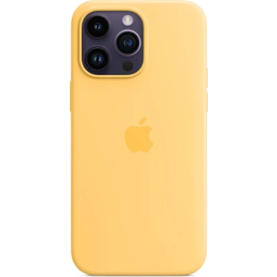 Afbeelding van Apple Magsafe Siliconen Back Cover Geel iPhone 14 Pro Max