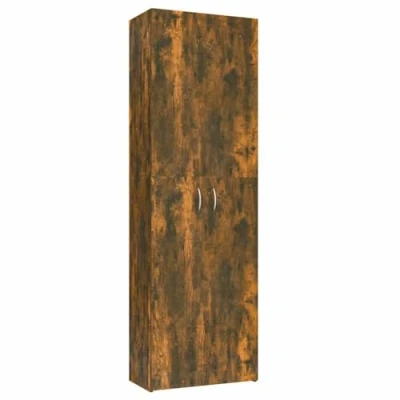 Afbeelding van Kantoorkast 60x32x190 cm bewerkt hout gerookt eikenkleurig