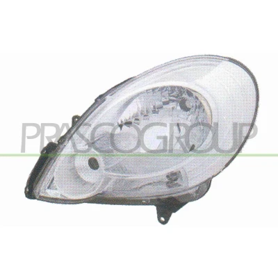 Afbeelding van PRASCO RN9184804 Koplampen Links H4 Transparent voor rechtsrijdend verkeer Met elektromotor regelmotor LWR RENAULT: Kangoo II Express