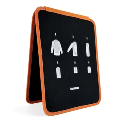 Afbeelding van mannen reizen Shirt tas kreukvrij kleding drager organisator zak met vouwen hulp Gift voor Packshi, Oranje 2