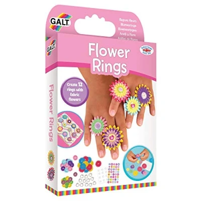 Afbeelding van Galt Speelgoed, Flower Rings, Craft Kit voor kinderen, leeftijd 6 jaar ouder
