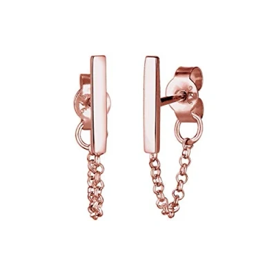Afbeelding van Elli Oorbellen Geo Basic Trend Rosegoud Verguld 925 Zilver