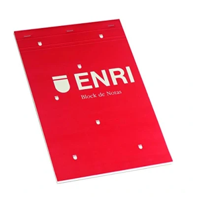 Afbeelding van Schrijfblok ENRI Rood A4 80 Lakens 4 mm (5 Stuks)