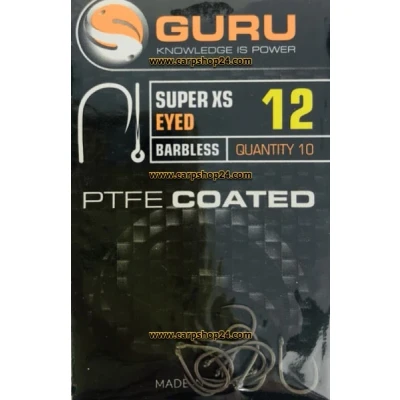Afbeelding van Guru Super XS (10 pcs) Barbless Eyed Maat : Size 12