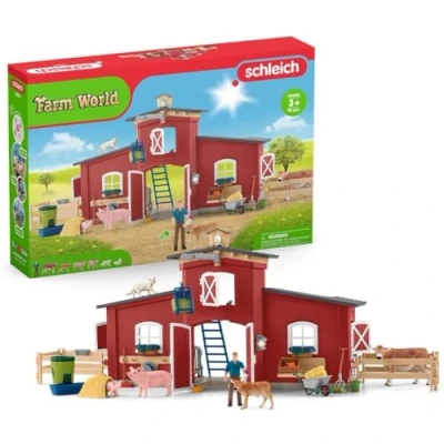 Afbeelding van schleich FARM WORLD Grote stal, rood 42606