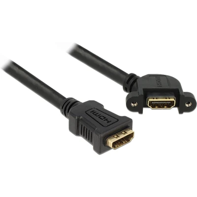 Afbeelding van HDMI (v) haaks koppelstuk / inbouw versie 1.4 (4K 30Hz) 0,25 meter