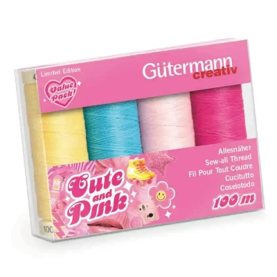 Afbeelding van Gütermann Cute and Pink Naaigarenset 4x100m 1st