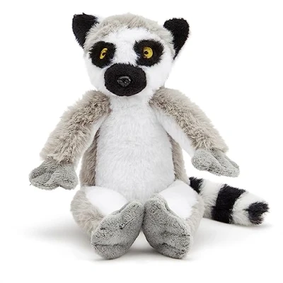 Afbeelding van Zappi Co 100% gerecycled maki pluche met ringstaart (28 cm lang), zacht, pluizig, milieuvriendelijk, dierencollectie voor pasgeborenen, eerste kind