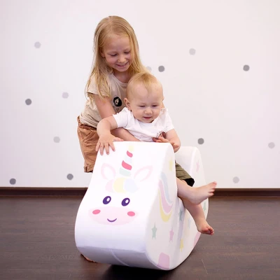 Afbeelding van IGLU Soft Play Ride On Toy Unicorn Wit