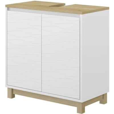 Afbeelding van Vicco Livia Wastafelonderbouw 60 x cm met 2 deuren Wit