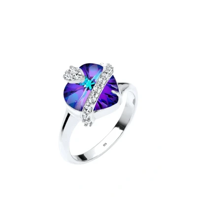 Afbeelding van Elli HERZ Ring, Dames, Maat: 54, Violett