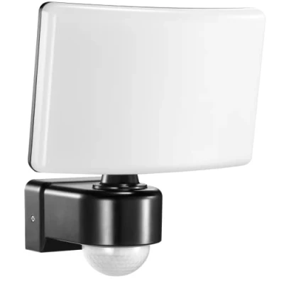 Afbeelding van Buitenlamp met Bewegingssensor TOS Tuinverlichting 4000K Buitenverlichting IP65 Muurlamp 2200lm Wandlamp buiten IK10 Zwart