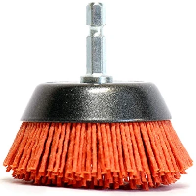 Afbeelding van S&amp;R Borstel 65 mm I nylon draad agressief polyssage hout en metaal schacht 6 kant 1/4 inch (6,35 mm)