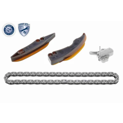 Afbeelding van VAICO V20 10021 BEK2 Distributiekettingset Met kettingspanner, draagrails Simplex, Gesloten ketting BMW: 5 Saloon, 3 1 Hatchback
