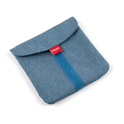 Afbeelding van TATAY Herbruikbare sandwichzakken, wasbaar, BPA vrij, personaliseerbaar, denim blauw, 18 x cm