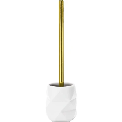 Afbeelding van Kleine Wolke Toiletborstel Golden Crackle Wit