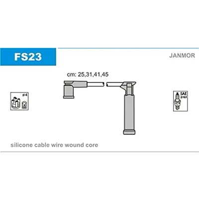 Afbeelding van JANMOR FS23 Bougiekabelset FORD: Focus Mk1 Hatchback, FIESTA 4, Saloon