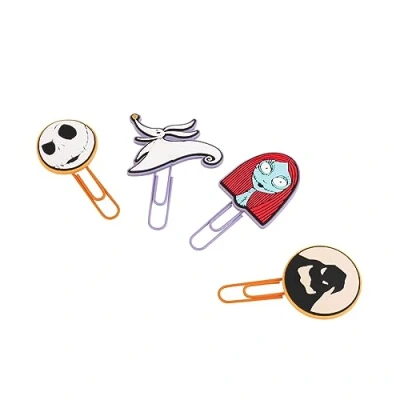 Afbeelding van Grupo Erik Disney Fantasie Paperclips Mr Jack Set van 4 Originele Kantoorbenodigdheden, Pastel Schoolbenodigdheden