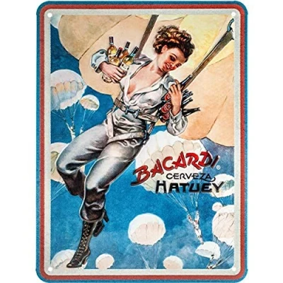 Afbeelding van Wandbord Bacardi Cerveza Hatuey 15 x 20 cm