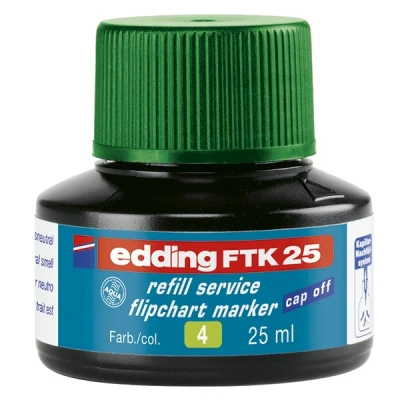 Image de edding recharge pour marqueur FTK25, vert, Contenu: 25 ml (04 FTK25 004)
