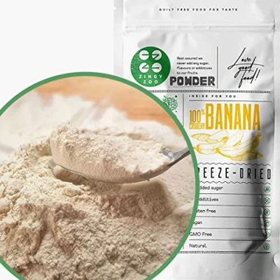 Afbeelding van Gevriesdroogde Banaan in Poeder XL 300 g Natuurlijk Bananenpoeder Freeze Dried Fruit Bananen Fruitpoeder ZingyZoo
