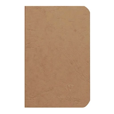 Image de Clairefontaine Age Bag 73410C Cahier 9 x 14 cm, format de poche, idéal à emporter, vierges, 48 feuilles, marron, 1 pièce