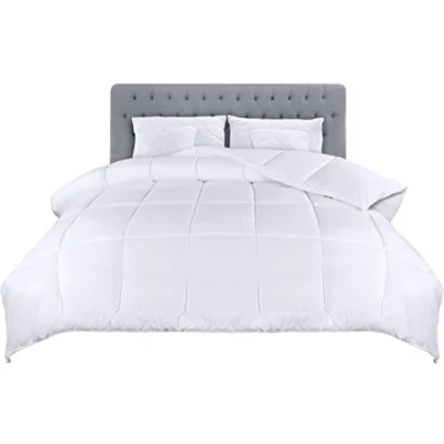Afbeelding van Utopia Bedding Lichtgewicht Zomerdekbed 220x230 cm met Hoektabs, Microfiber Zacht 200 GSM, Box Stitched Alternative Dekbed (Wit)