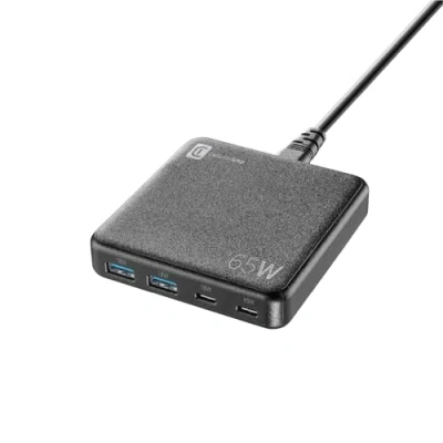 Afbeelding van Cellularline Multipower Bureau 65w (65 W), USB lader, Zwart