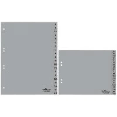 Image de Durable kunststoff register, a z, a5, pp, 20 teilig, grau 6550 10
