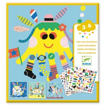 Image de Jeu créatif Djeco Créer avec des Stickers Animaux Marins