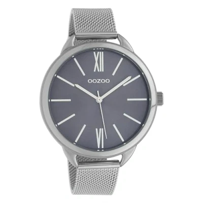 Afbeelding van OOZOO Timepieces zilverkleurige horloge met metalen mesh armband C10137