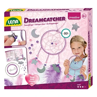 Afbeelding van Lena Maak Je Eigen Dromenvanger Meisjes Rvs/wol Paars 8 delig