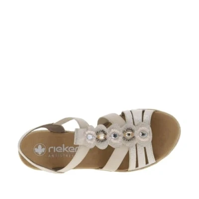 Afbeelding van Rieker Sandalen met sleehak, Beige, 39 EU