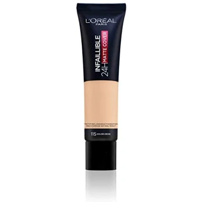 Afbeelding van L&#039;oreal 24h Infaillible Matte Cover Foundation 115 Golden Beige 30 ml