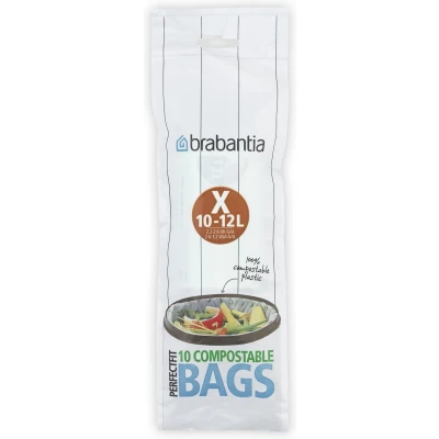 Afbeelding van Brabantia PerfectFit Compostable X 10 12L Vuilniszakken Stuks Wit