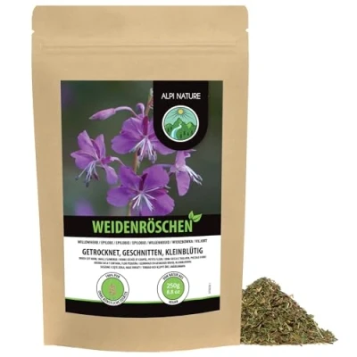 Image de Alpi Nature Epilobe Tisane 250g, Saule Séché et Coupé avec Petites Fleurs, Épilobe Thé